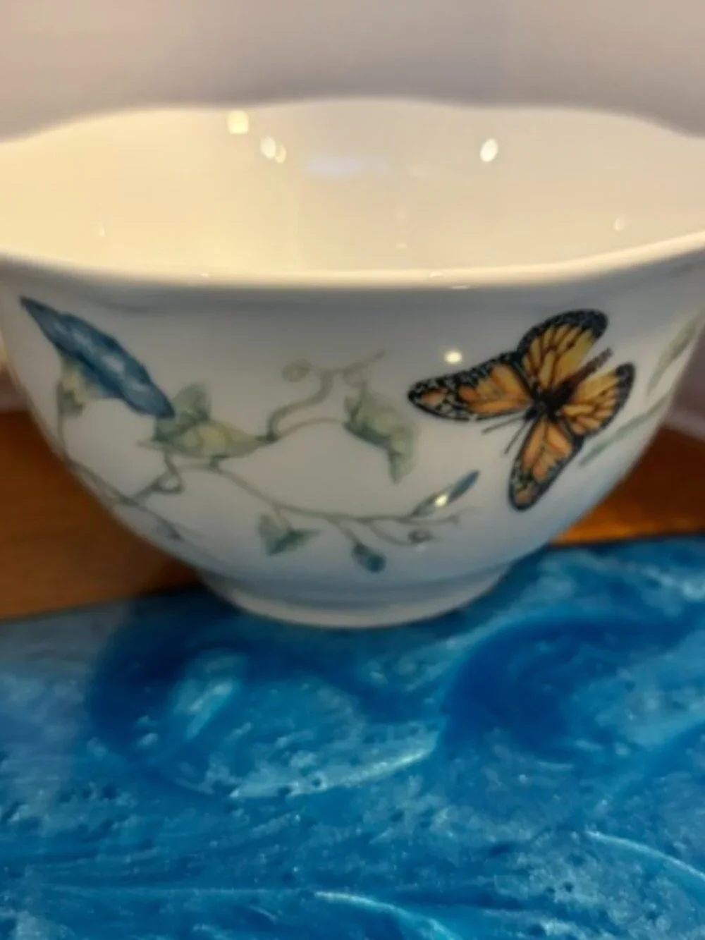 Set of 4 Lenox Butterfly Meadow Rice Dessert Berry Bowls